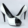 OEM ODM High quality Shoe Manufacturer real leather platform shoes peep toe heels